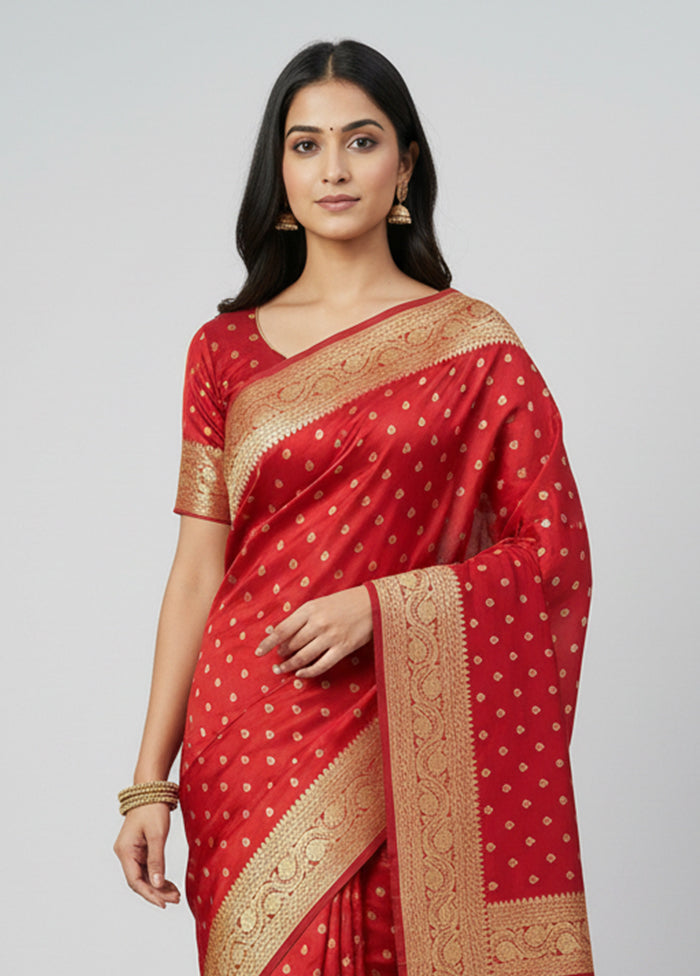 Pink Handloom Banarasi Pure Silk Saree With Blouse Piece