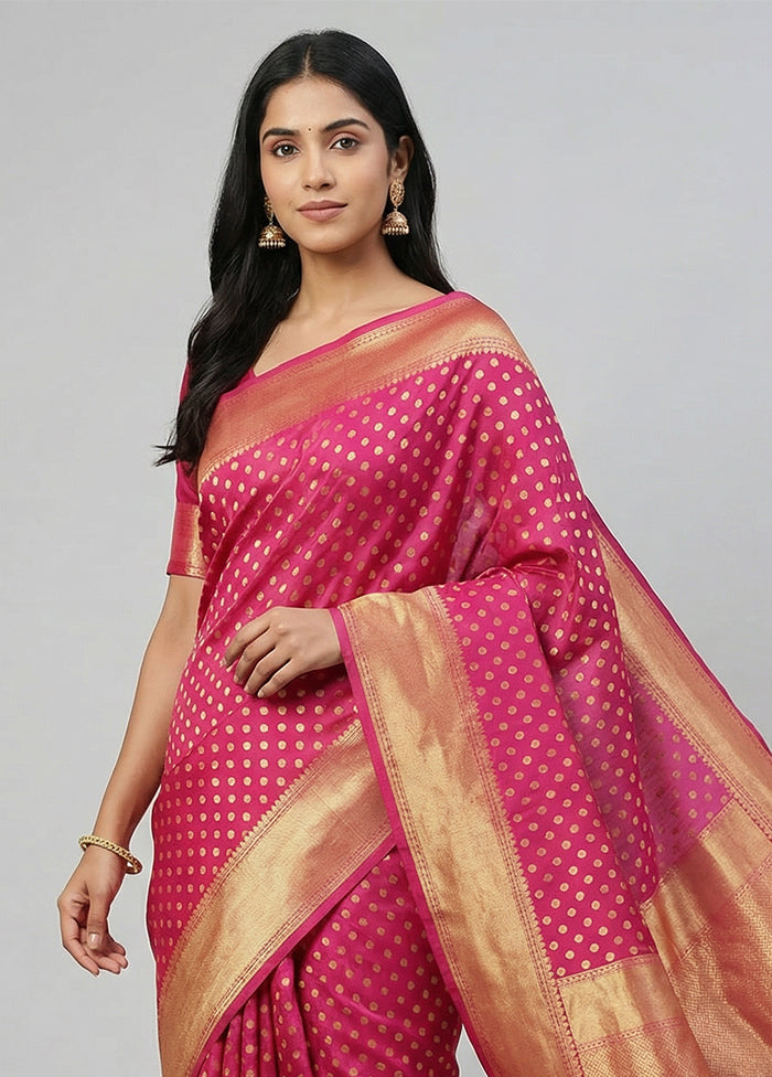 Purple Kora Silk Saree With Blouse Piece
