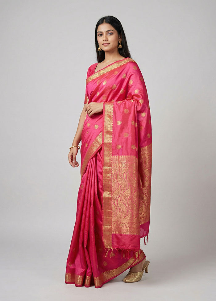 Red Kanjivaram Silk Saree With Blouse Piece