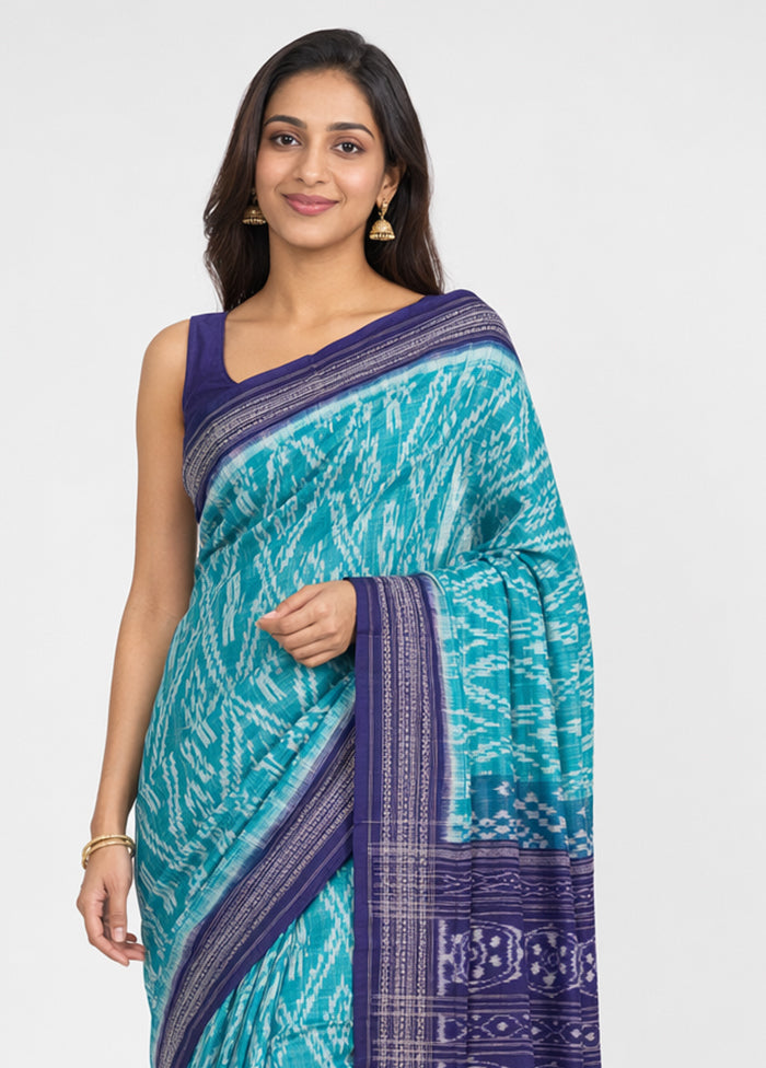 Green Bomkai Silk Saree Without Blouse Piece