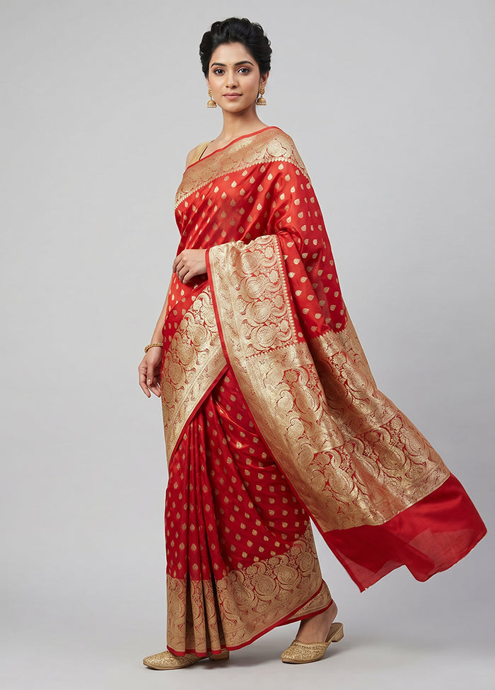 Grey Banarasi Silk Saree With Blouse Piece