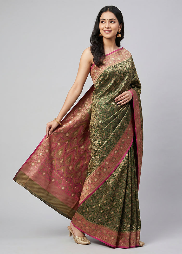 Black Tanchoi Silk Saree With Blouse Piece