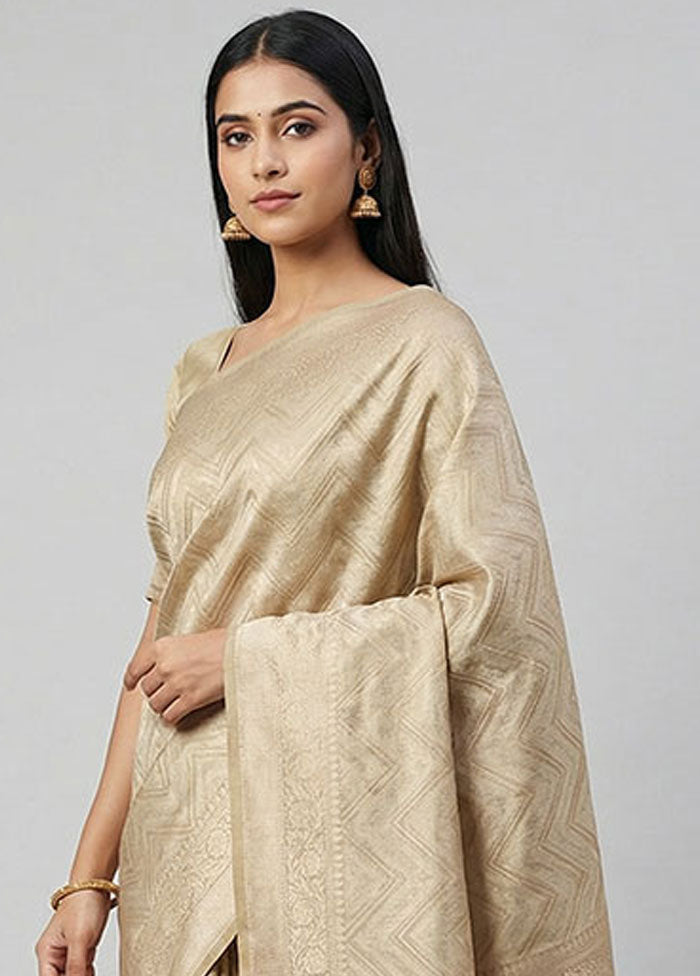 Green Kora Silk Saree With Blouse Piece