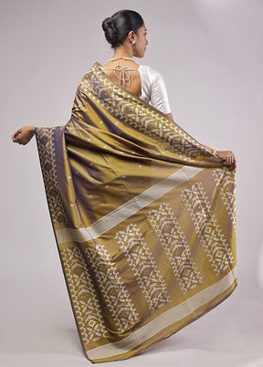 Cream Dupion Silk Saree With Blouse Piece