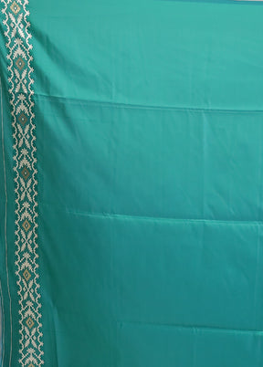 Green Dupion Silk Saree With Blouse Piece