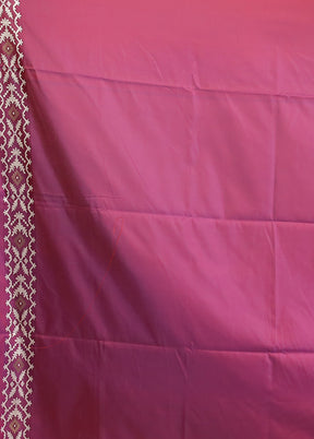 Pink Dupion Silk Saree With Blouse Piece
