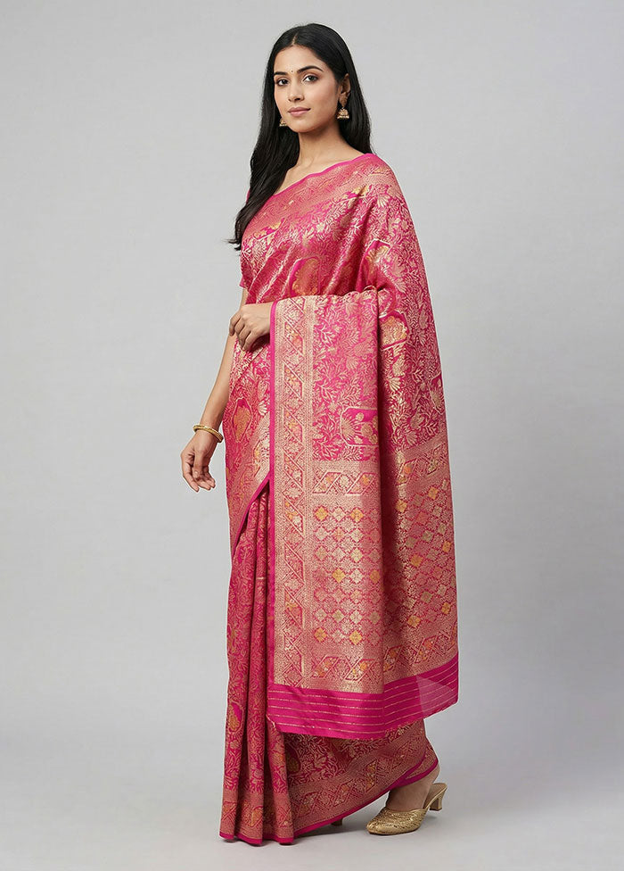 Cream Dupion Silk Saree With Blouse Piece