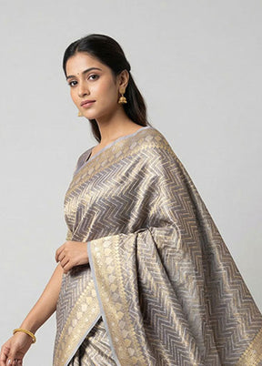 Purple Tissue Silk Saree With Blouse Piece