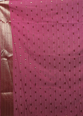 Purple Katan Silk Saree With Blouse Piece