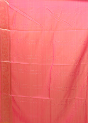 Pink Katan Silk Saree With Blouse Piece