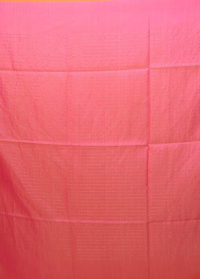 Pink Katan Silk Saree With Blouse Piece