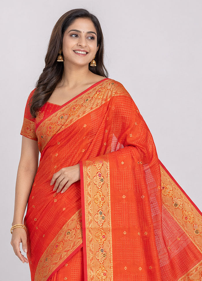 Pink Katan Silk Saree With Blouse Piece