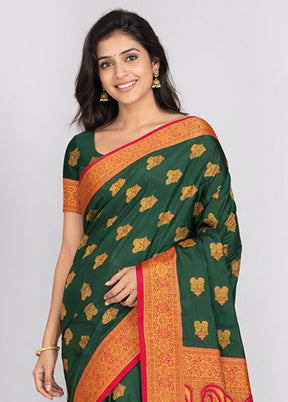 Pink Katan Silk Saree With Blouse Piece