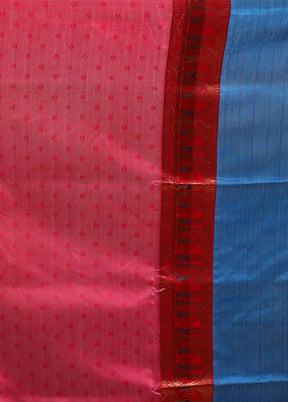 Blue Baluchari Silk Saree With Blouse Piece