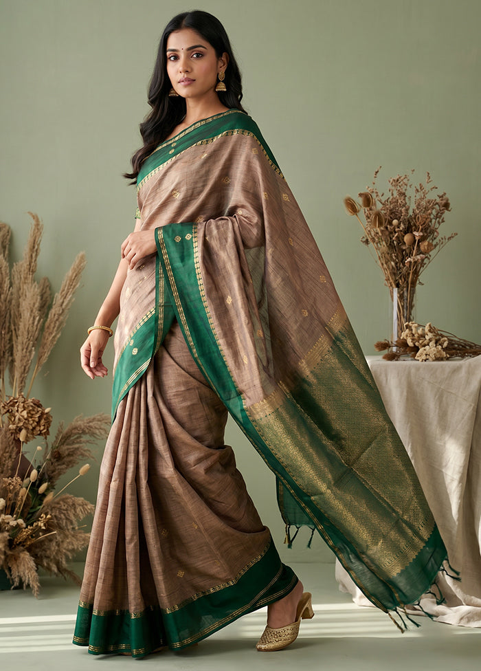 Purple Kanjivaram Silk Saree With Blouse Piece