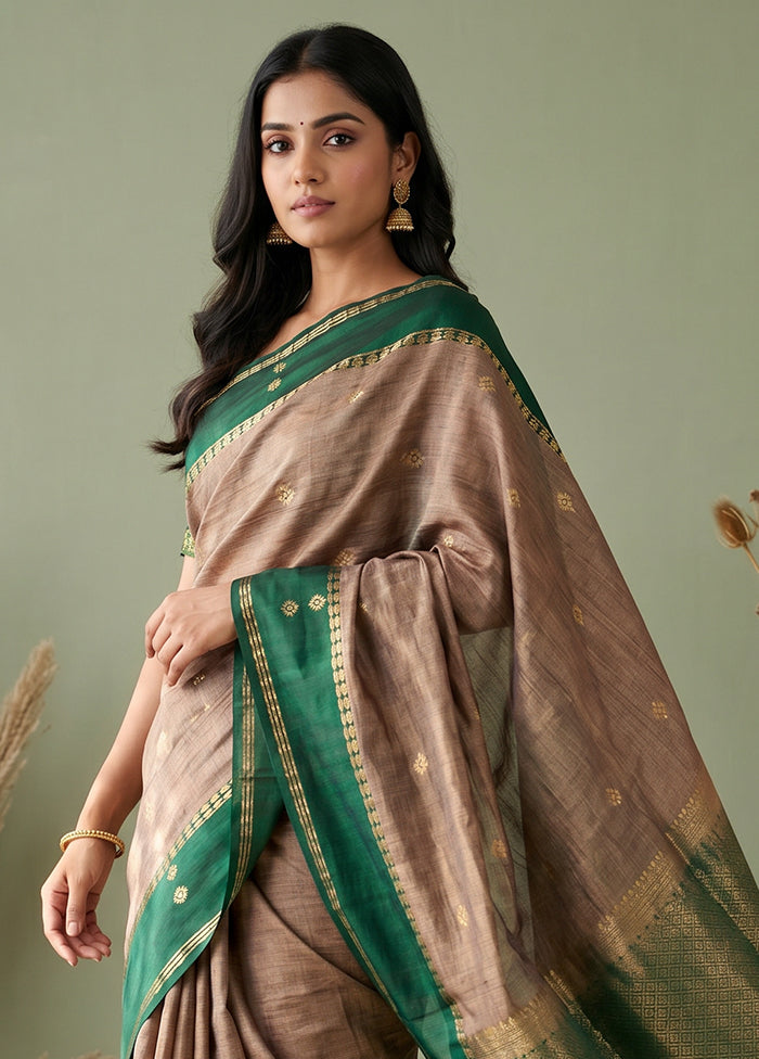 Purple Kanjivaram Silk Saree With Blouse Piece