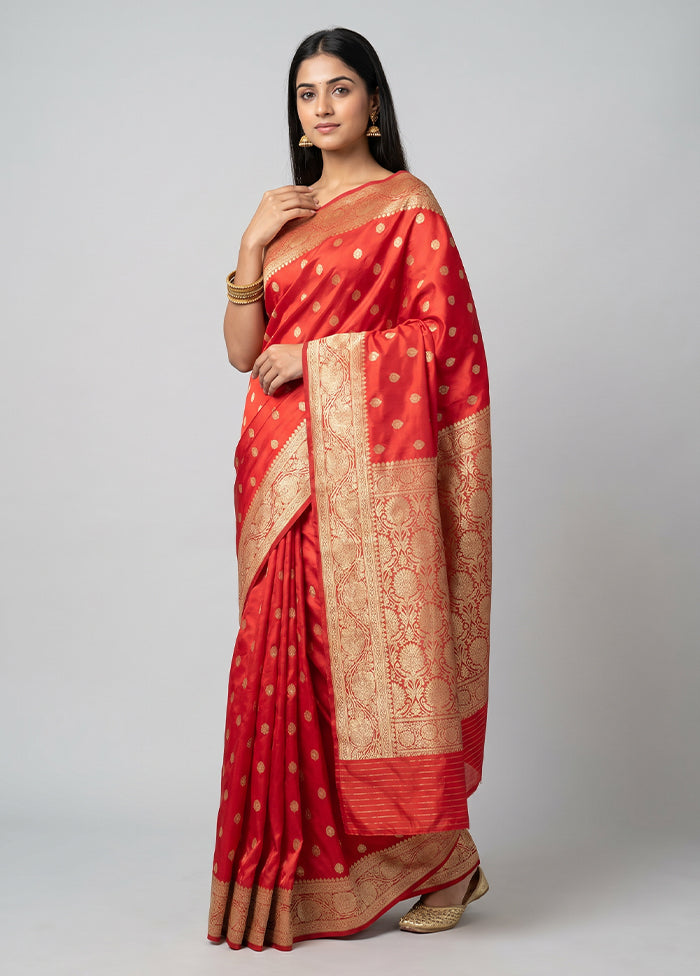 Pink Handloom Katan Pure Silk Saree With Blouse Piece