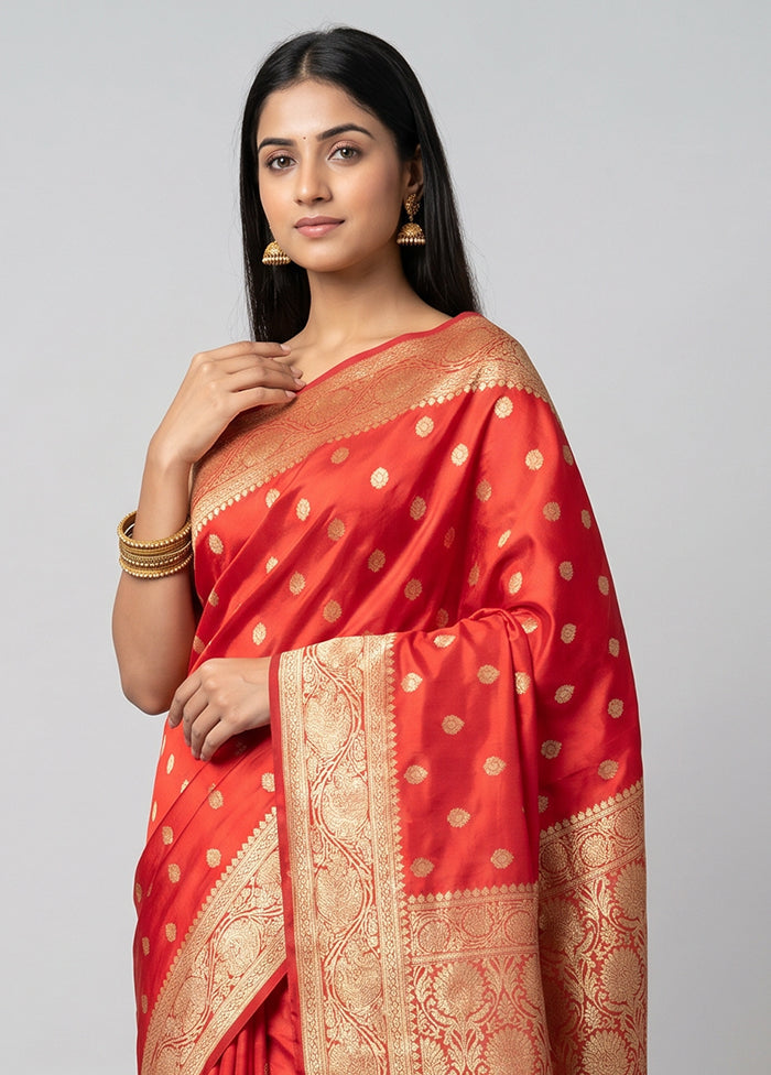 Pink Handloom Katan Pure Silk Saree With Blouse Piece