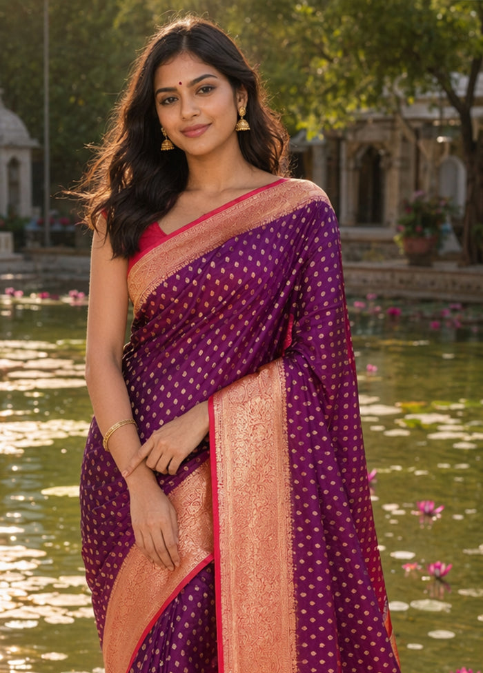 Pink Tanchoi Silk Saree With Blouse Piece