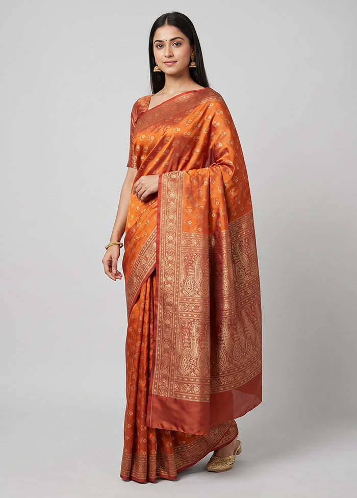 Yellow Jamewar Silk Saree With Blouse Piece