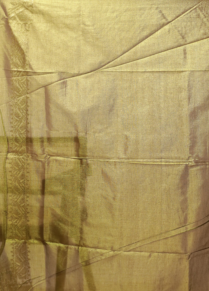 Green Matka Silk Saree With Blouse Piece
