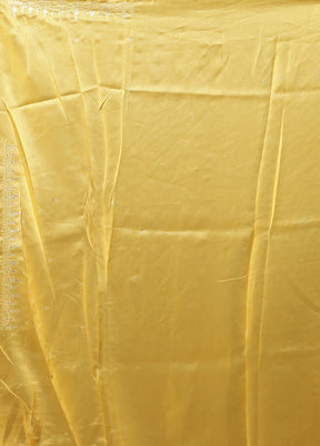 Yellow Handloom Pure Organza Saree With Blouse Piece