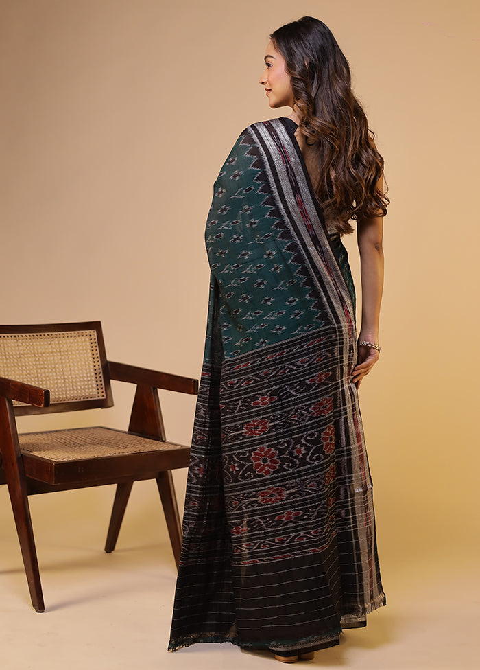 Green Bomkai Silk Saree Without Blouse Piece