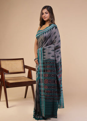 Grey Bomkai Silk Saree Without Blouse Piece