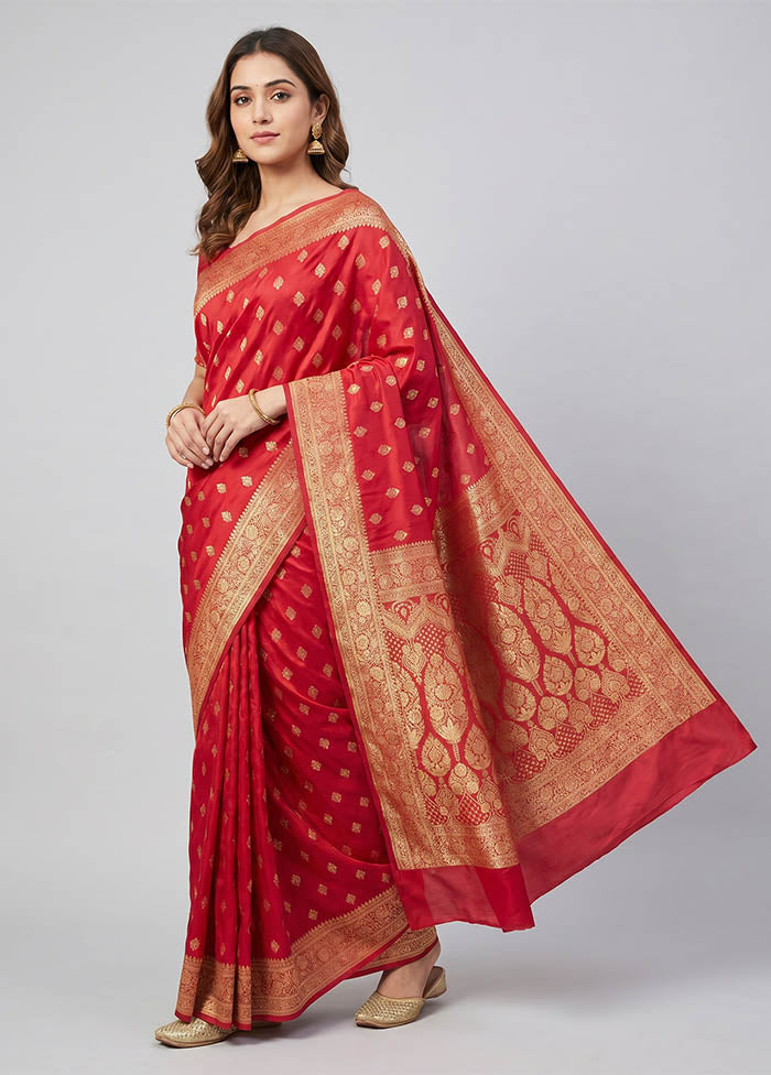 Purple Banarasi Silk Saree With Blouse Piece