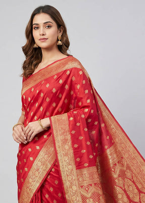 Purple Banarasi Silk Saree With Blouse Piece