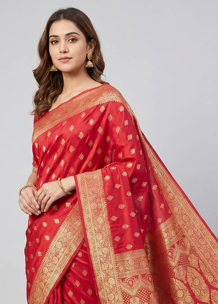 Purple Banarasi Silk Saree With Blouse Piece