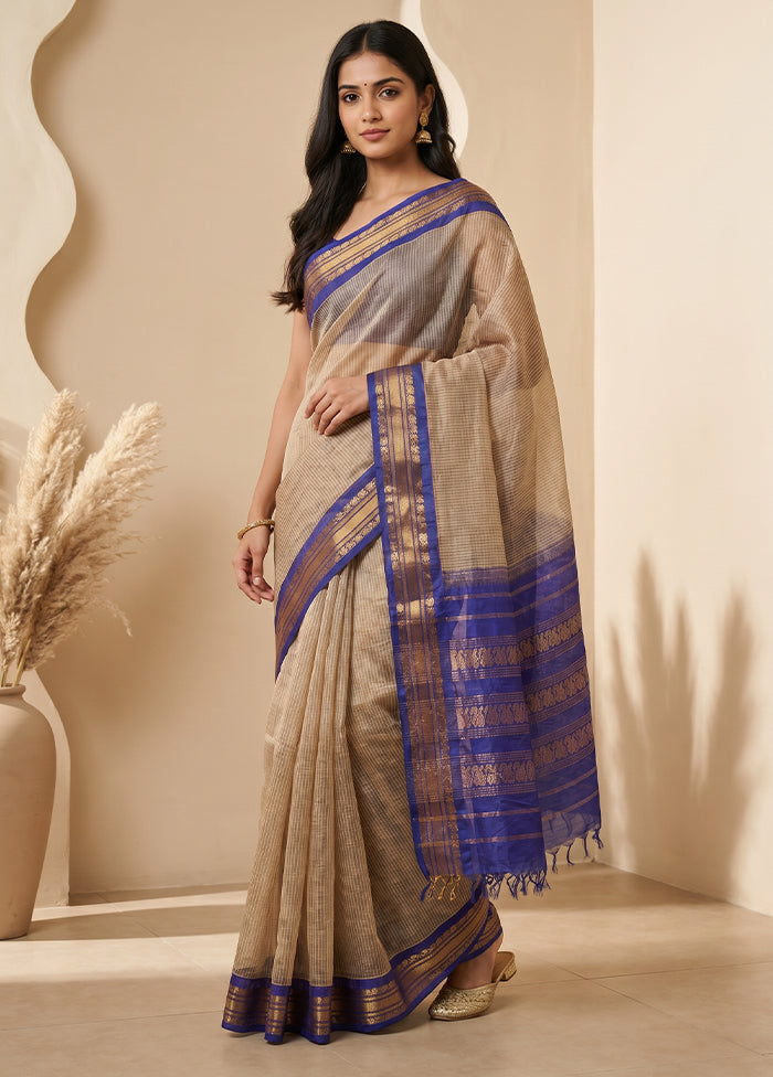 Green Gadwal Pure Silk Saree Without Blouse Piece