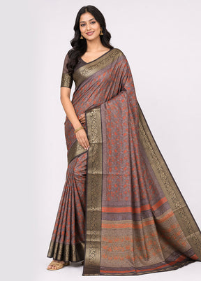 Cream Pure Cotton Saree With Blouse Piece