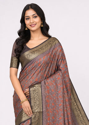 Cream Pure Cotton Saree With Blouse Piece