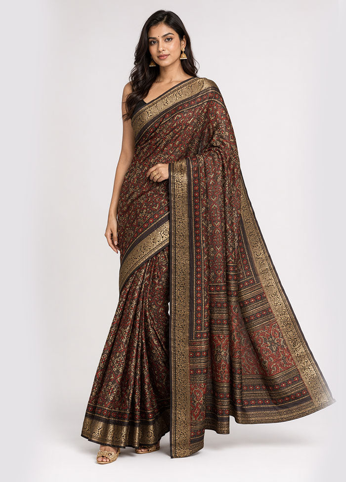 Cream Pure Cotton Saree With Blouse Piece