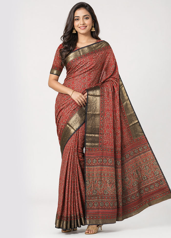 Cream Pure Cotton Saree With Blouse Piece