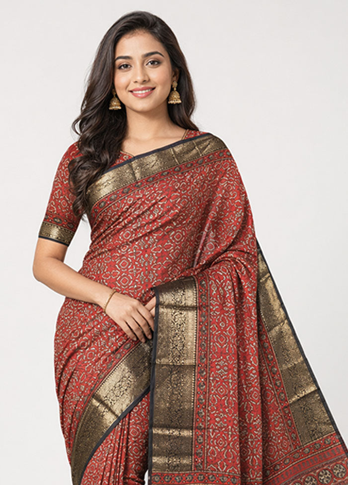 Cream Pure Cotton Saree With Blouse Piece