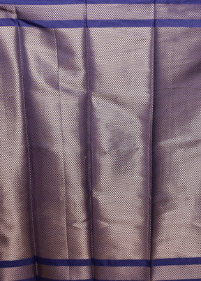 Blue Dupion Silk Saree With Blouse Piece