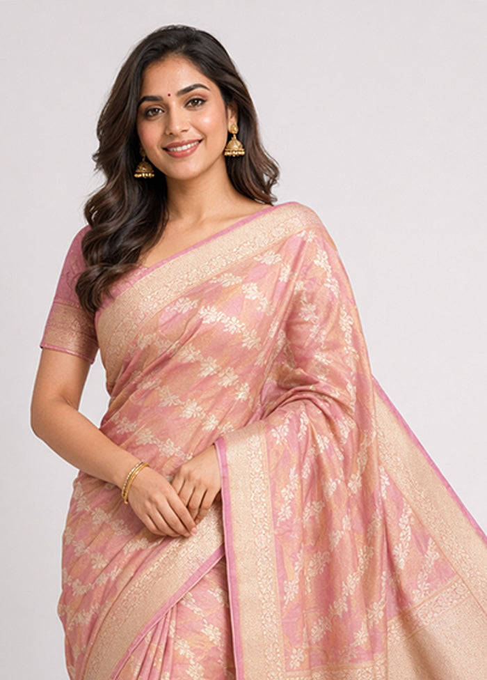 Purple Tissue Silk Saree With Blouse Piece