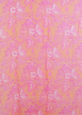 Pink Handloom Chiffon Pure Silk Saree With Blouse Piece