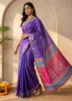 Multicolor Kalakethra Saree With Blouse Piece