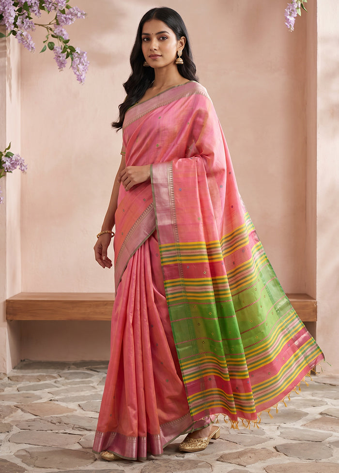 Multicolor Kalakethra Saree With Blouse Piece