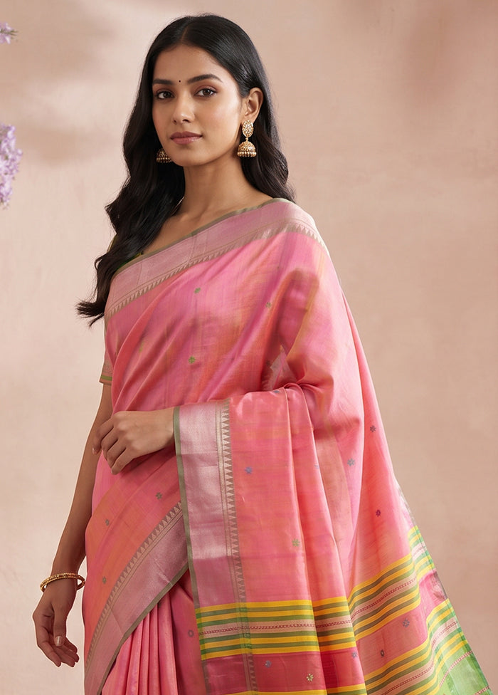 Multicolor Kalakethra Saree With Blouse Piece