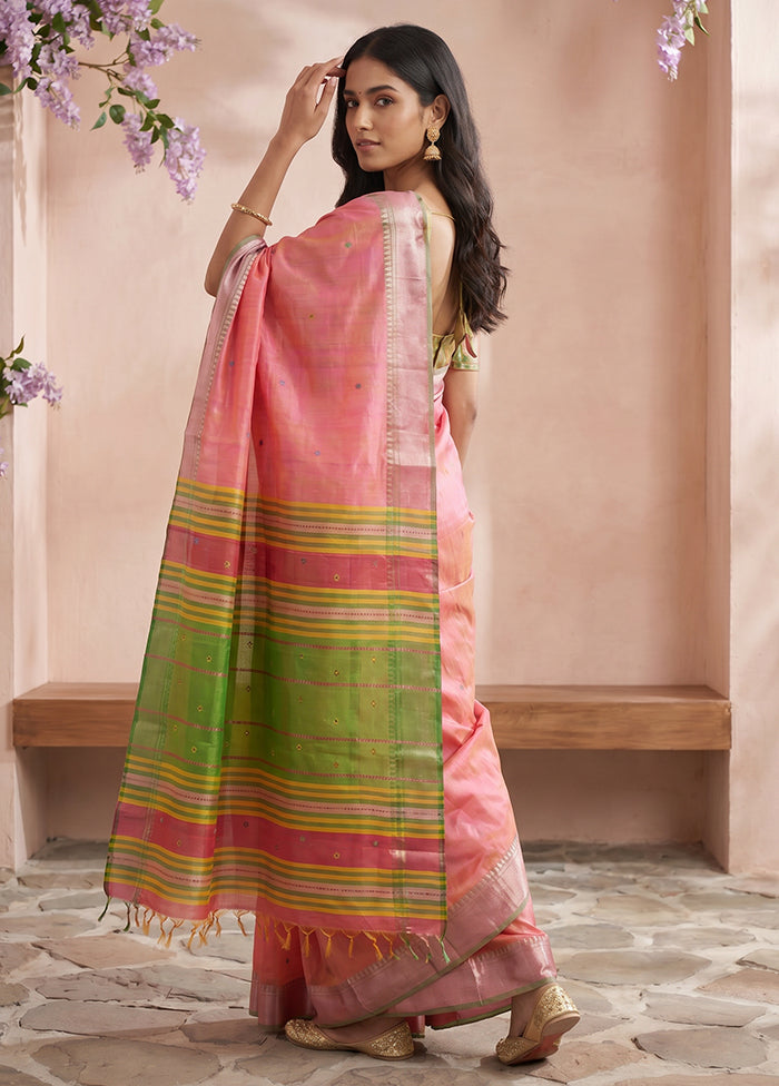 Multicolor Kalakethra Saree With Blouse Piece