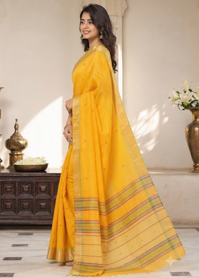 Multicolor kalakshetra Silk Saree With Blouse Piece