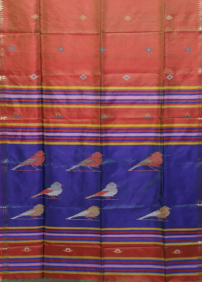 Multicolor Kalakethra Saree With Blouse Piece