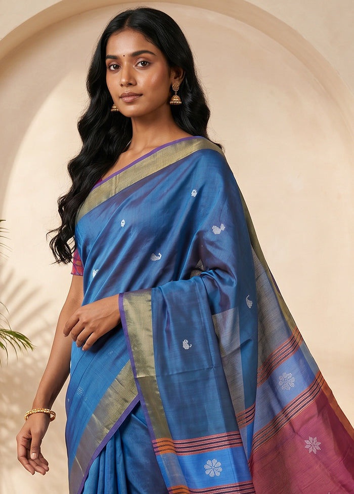 Multicolor Kalakethra Saree With Blouse Piece