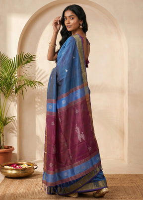 Multicolor Kalakethra Saree With Blouse Piece
