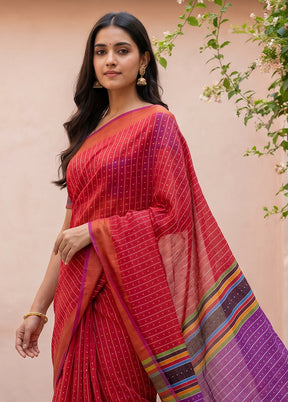 Pink Kalakethra Saree With Blouse Piece