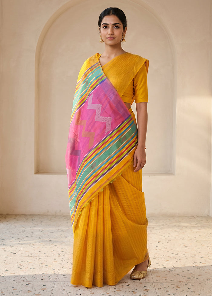 Multicolor Kalakethra Saree With Blouse Piece